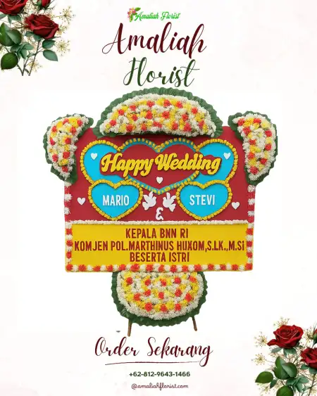 Papan Bunga Pernikahan Guno